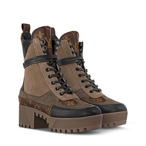 Louis Vuitton Laureate Desert Boot in Brown/Beige in Size 8.5